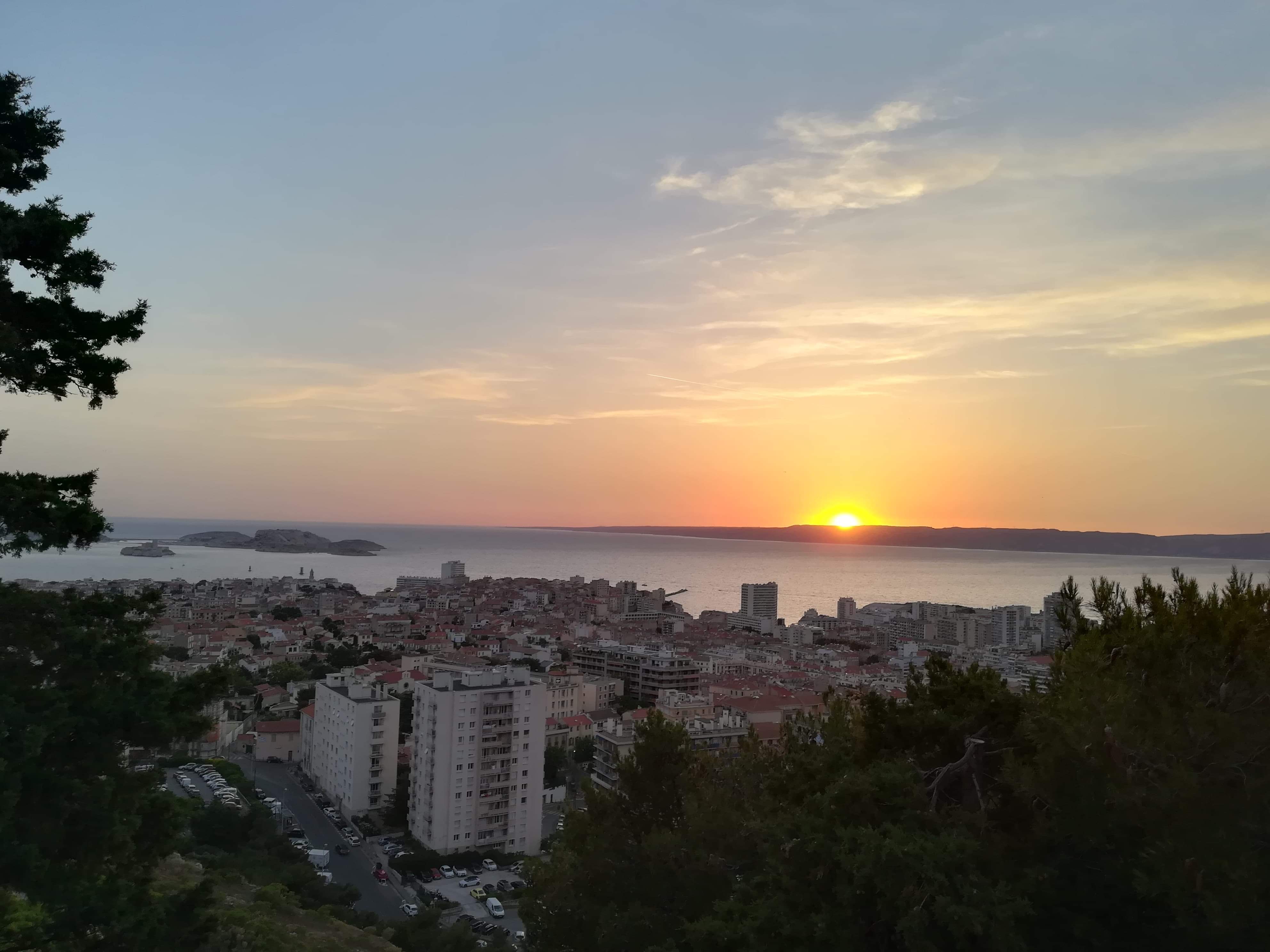 Coucher de soleil sur Marseille